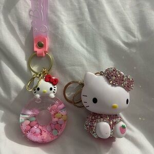 Hello Kitty Keychain/Bag Charm Set